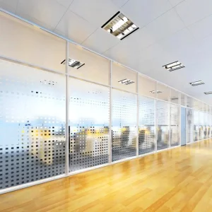 Customized Residential Office Tempered Glass Acoustic Partition Walls Interior