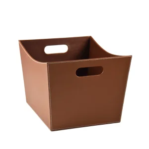 Leather Storage Basket