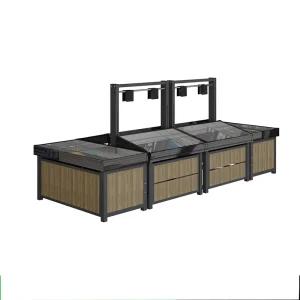 Guichang Fresh Supermarket Fruit and Vegetable Shelf Commercial Double Shelf Promotion Display Shelf