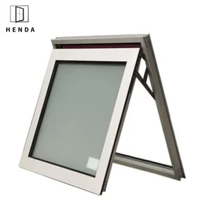Heat Insulated Double Glazing Bow Bay Awning Swing Casement French Sliding Aluminum Awning Window with Fly Mesh