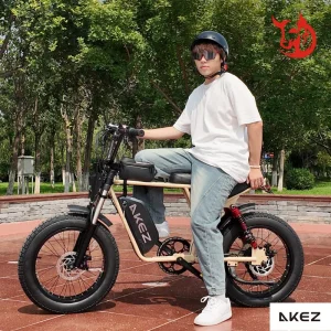 Akez X7 48V 750W 18.2ah Dual Suspension Fat Tire Electric Bike for All-Terrain Riding