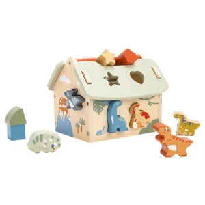 Kids Wooden Montessori Toys Educational Sorting Toys Kids Dinosaur Throwing Blocks House Toys