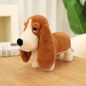 Animal de peluche de dachshund lindo y abrazable, perfecto para el tiempo de juego de los niños