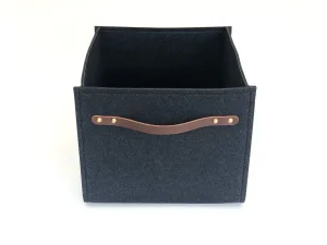 OEM Deep Gray Felt Three-Piece Set with PU Handles