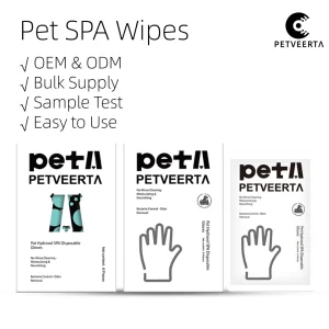 Natural Hydrosol Pet Cleaning Gloves Waterless SPA Grooming for Dogs and Cats