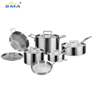 11 Piece Kitchen Non Stick Cooking Pot and Pan Set