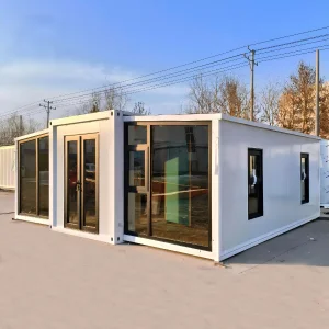 Portable Luxury Modular Homes 20ft 40ft Expandable Steel Container 1-4 Bedroom Tiny Villas Prefabricated Luxury Housing