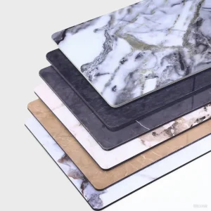 Homey Decoration High Glossy Coating PVC Marble Sheet Carbon Fiber Wall Panel for Indoor