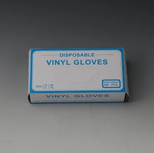 M4.0g Blue Black Safety Personal Protective Disposable Vinyl Gloves for Food Contact