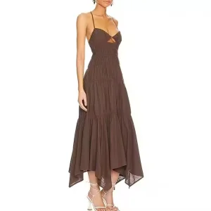 Vestido sin mangas de algodón bohemio