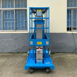 10m Lifting Equipment Double Mast Manual Pushing Vertical Lift