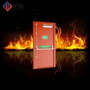 Rust-Proof Treatment Commercial Steel Insulated Exterior Fire Rated Door for Airport Terminals