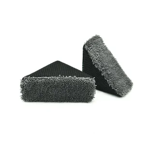 Esponjas de limpieza de microfibra para brillo de llantas, almohadilla aplicadora de microfibra para detallado de automóviles