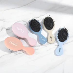 Factory Private Label Mini Airbag Comb Multicolor Boar Bristles Air Cushion Massage Detangle Hair Brush