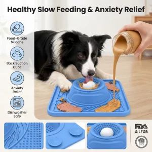 Portable 2 in 1 Slow Feeder Dog Bowls