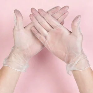 Clear Vinyl Gloves Waterproof Oil-Resistant Chemical Resistance Powder Free Disposable PVC Gloves for Tattoo