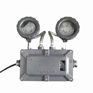 Wall Mounted Double Heads Battery Backup Explosion Proof LED Emergency Fire Light