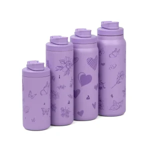 32oz Double Wall Stainless Steel Insulated Water Bottle Wide Mouth Straw New Design Sports Canteen Hiking Biking Includes Cap