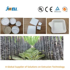 Jwell Good Price Semi Automatic Sugarcane Bagasse Paper Pulp Molding Tableware Making Machine for Take Away Plate Lunch Box Bowl Tray Cup Lid Plate Clamshell