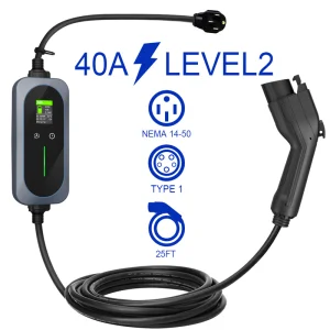 China Level2 Portable EV Charger 40A J1772 Home Charging Station Manufacturer, Suppliers