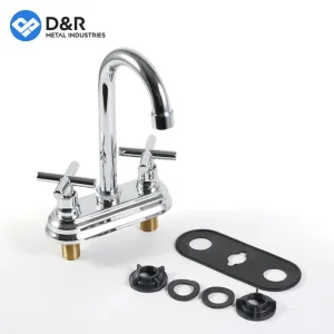 D&R Hot Cold Mixer Dual Handle Sink Tap Bridge Kitchen Faucet