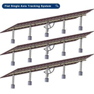 Wuxi Metal Factory Complete Set Flat Single Axis Solar Tracker Solar Tracking System