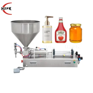 Hzpk Single-Head Filling Machine Water Dishwashing Liquid Thick Perfume Filling Machine