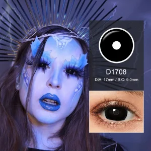 Hot Pseyeche Contact Lenses 17mm Mini Sclera Black Sclera