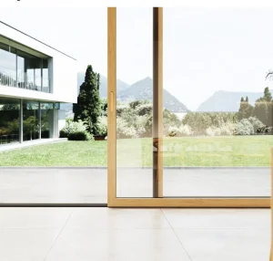 Multi-Chamber Design Pocket Sliding Door Timber-Aluminum Sliding Door for Hotel Patio