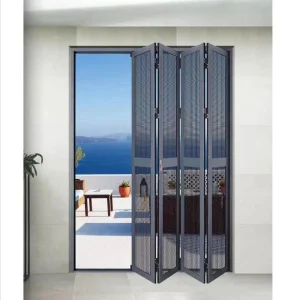 Invisible Trackless Folding Screen Door with Retractable Sliding Aluminum Alloy Frame Sand &Mosquito Proof Windowdoor &amp; Window