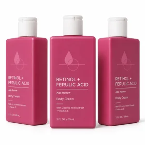 Private Label Retinol Ferulic Acid Body Cream Moisturizing Firming Anti Aging Body Lotion for Dry Rough Crepey Skin