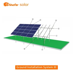Customized Ground Mounted Pole Structure Fixing Support Rack for Solar System
