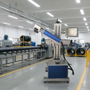 Online Flying Fiber Laser Marking Machine