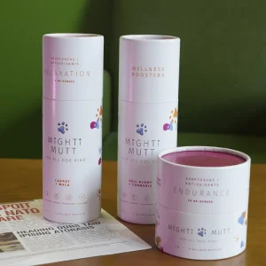 Custom Luxury Dog Shampoo Packaging White Paper Tube