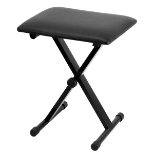 Lebeth Kb-11 Wholesale Adjustableheight PU Leather Cushion Black Foldable Piano Bench