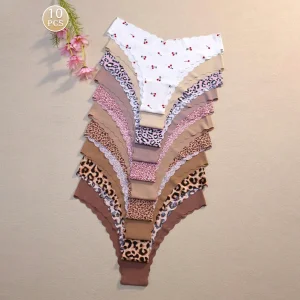 Mid-rise Triangle Panties with Printing