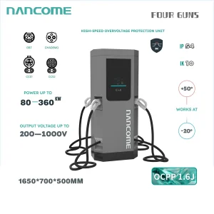Nancome Commercial Rapid 120kw 4 Gun DC Charger with Billing System