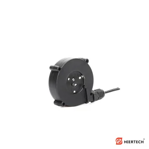 HIERTECH Mini Bobina de Cabo Preta Pequena Extensão Elétrica Retrátil