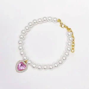OEM Adjustable Pearl Beaded Pet Necklace
