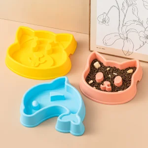 Silicone Pet Shallow Slow Feeding Bowl