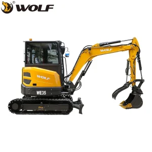 Wolf We35 3.5ton Mini Excavator with Hydraulic Thumb Bucket