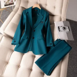 Elegant Womens Blazer Suit Office Wear
