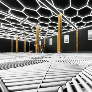 Car Workshop Honeycomb Light Geometric Design DIY High Lightness Hexagonal Garage Work Light Hexagon Led Light