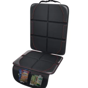Leather Cushion Car Seat Protector Mat,Waterproof Child Baby Seat Protector with Storage Pockets for SUV, Sedan, Truck