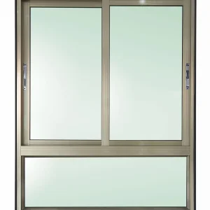 Ventana deslizante de aluminio resistente a huracanes con diseño de marco