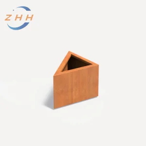 Large Capacity Corten Steel Flower Vessel