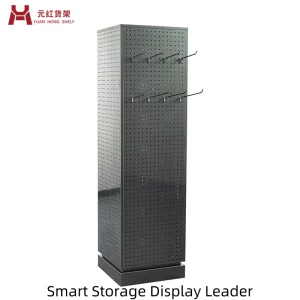 Clamp-on Tetrahedral Display Unit for Shelves and Counters with No Tools Required for Installation and Versatile Placement