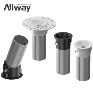 Allway SKD Aluminum Adjustable Indoor Art Museum Hotel Round Shape Recessed Mounted Led Down Spotlight Housing
