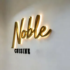 3D Light Metal Letters Logo