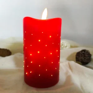 Enchanting Seasonal Gem - Flickering LED Fiber Optic Candle